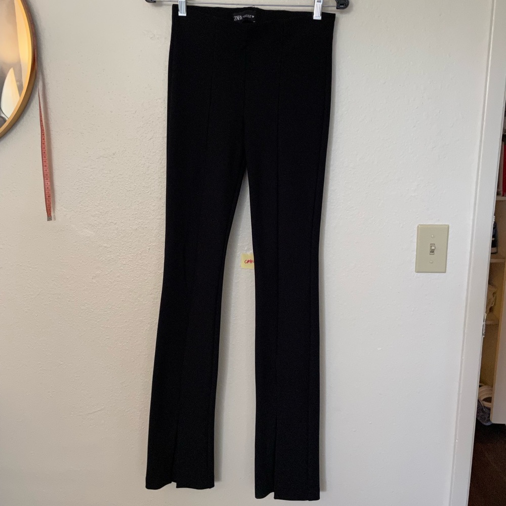 Zara Slit Front Ribbed Leggings